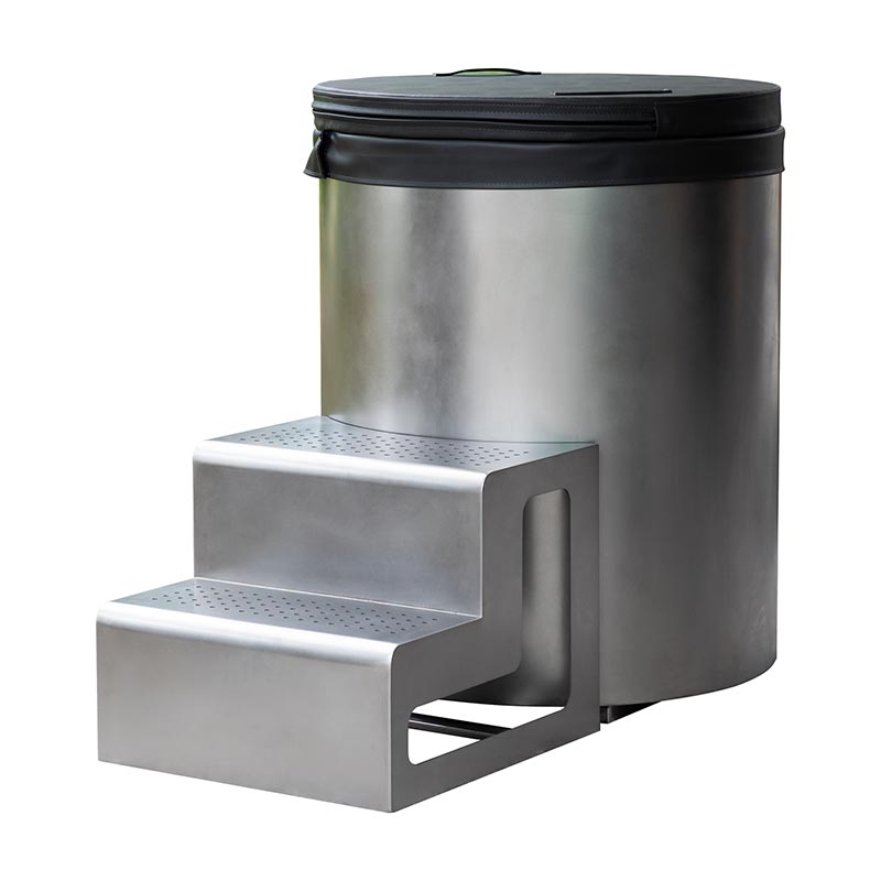 Full 304 Stainless Steel Round Cold Plunge Tub Full 304 Stainless Steel Round Cold Plunge Tub