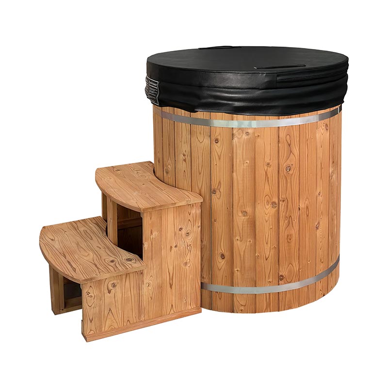 Thermo Pine Bathtub Ice Wood with 304 Stainless Steel Liner Thermo Pine Bathtub Ice Wood with 304 Stainless Steel Liner