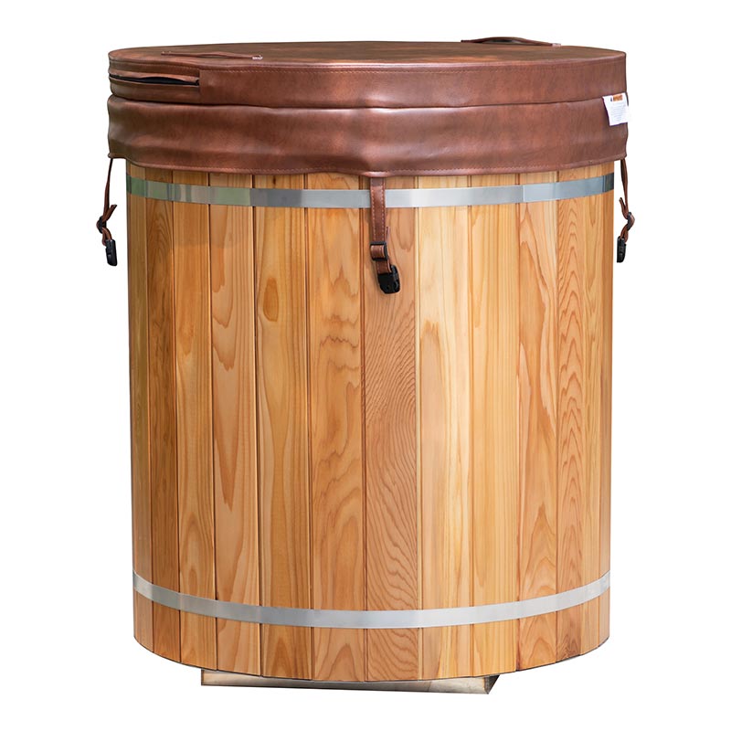 Outdoor Red Cedar Cold Plunge Tub with 304 Stainless Steel Liner