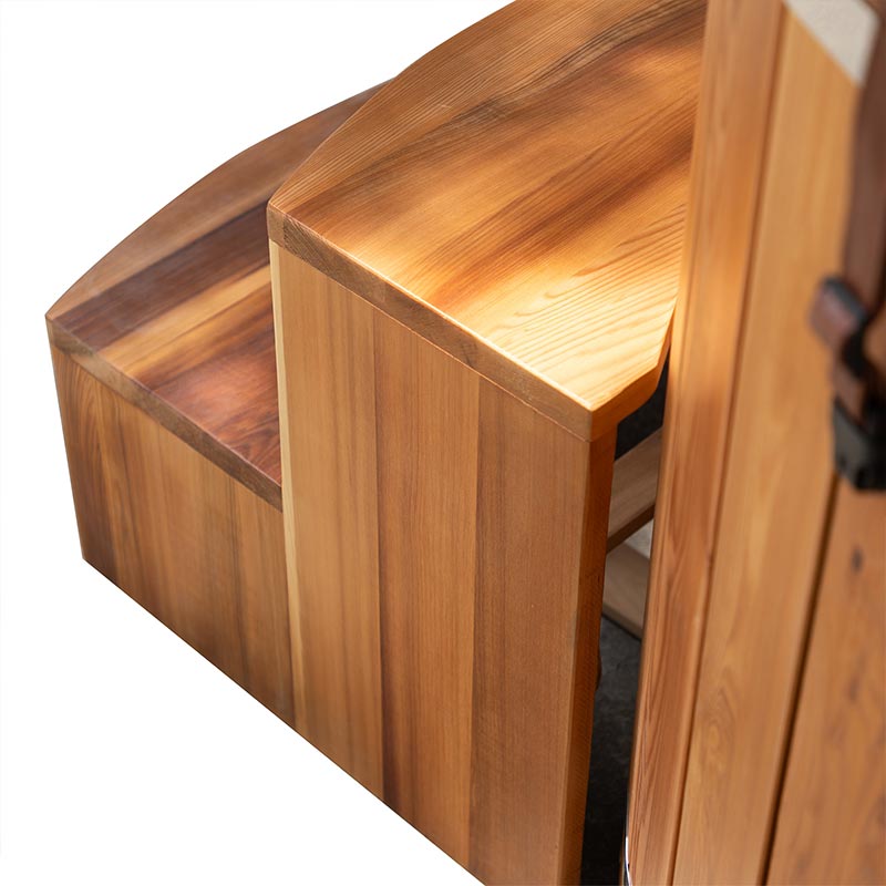 Outdoor Red Cedar Cold Plunge Tub with 304 Stainless Steel Liner
