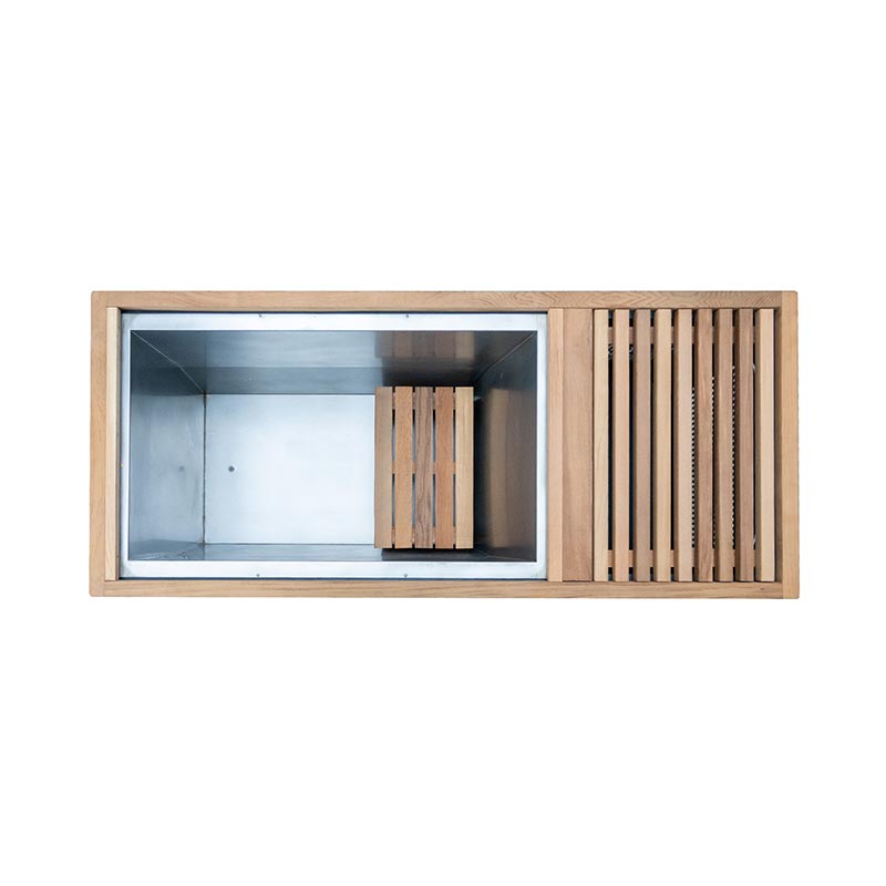 Cedar ສີແດງຂະຫນາດໃຫຍ່ Plunge ເຢັນທີ່ມີສະແຕນເລດ 304