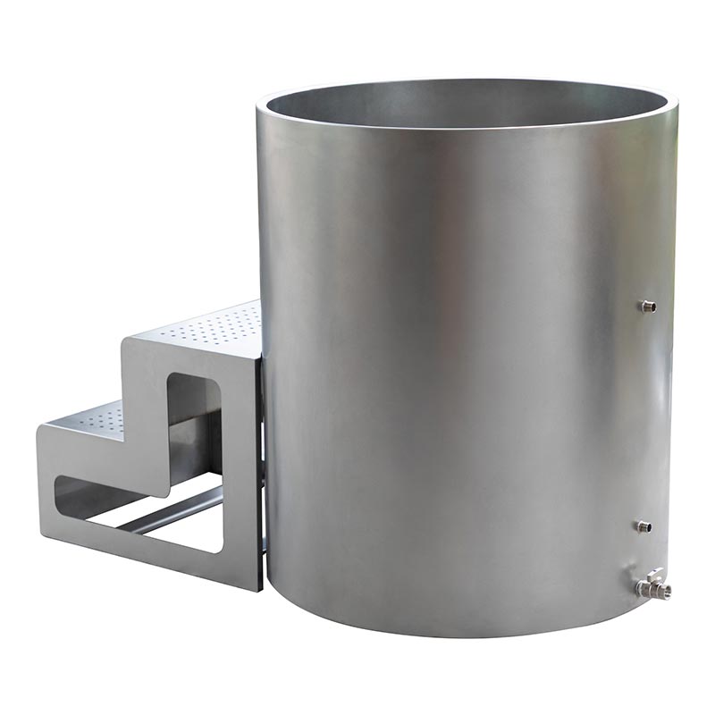 Full 304 Stainless Steel Round Cold Plunge Tub